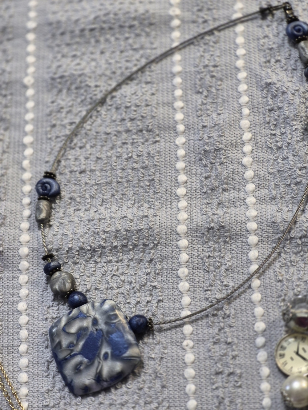 Handcrafted Blue Heart Pendant Necklace